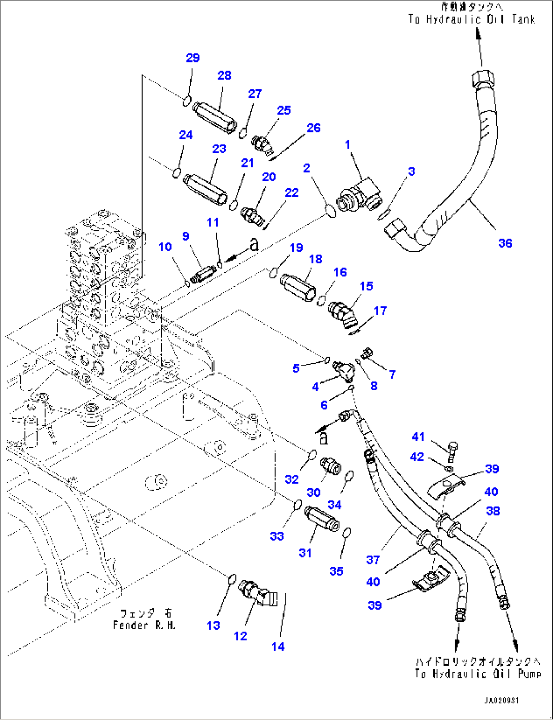 Fender Group, Hydraulic Oil Piping (#80001-)