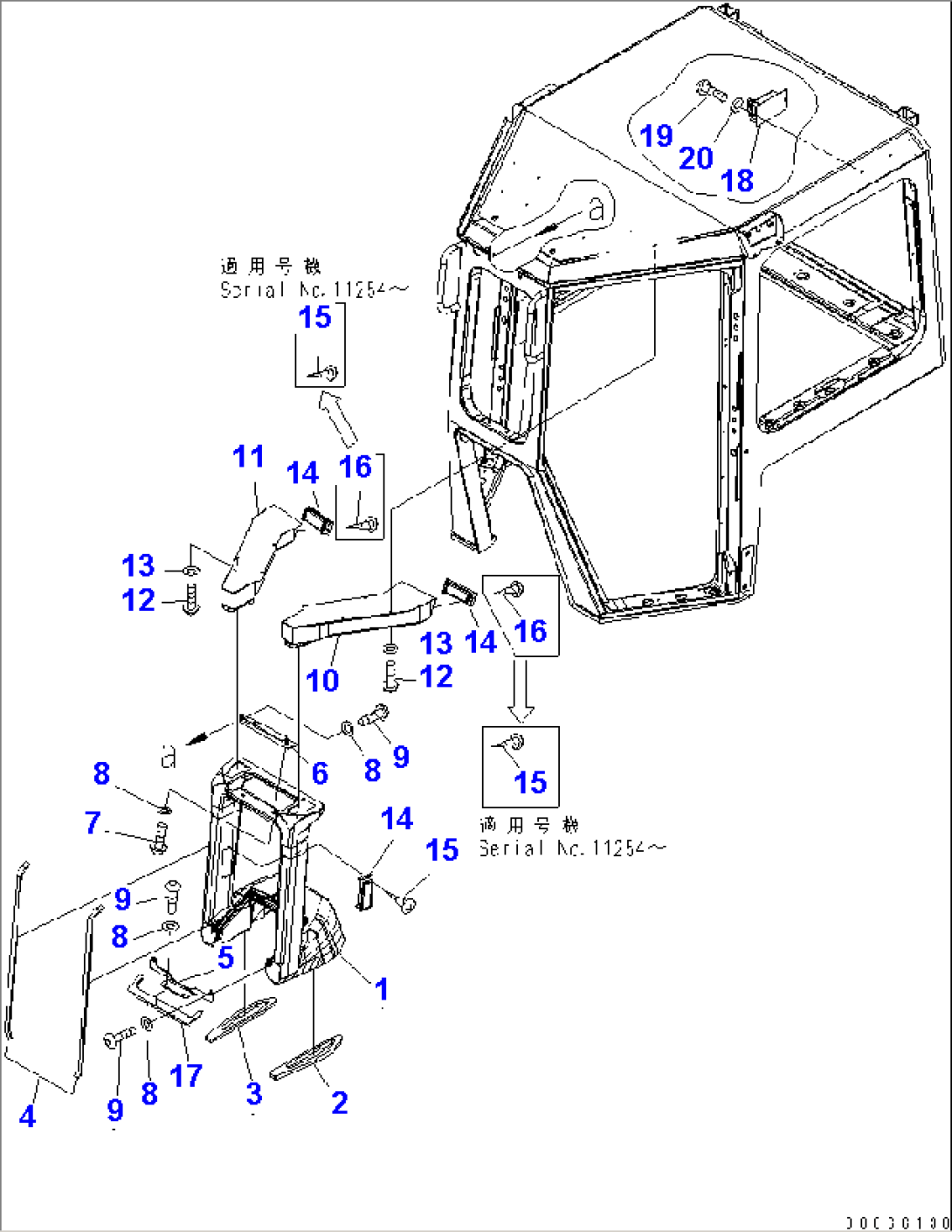 CAB (AIR CONDITIONER DUCT)(#1201-)