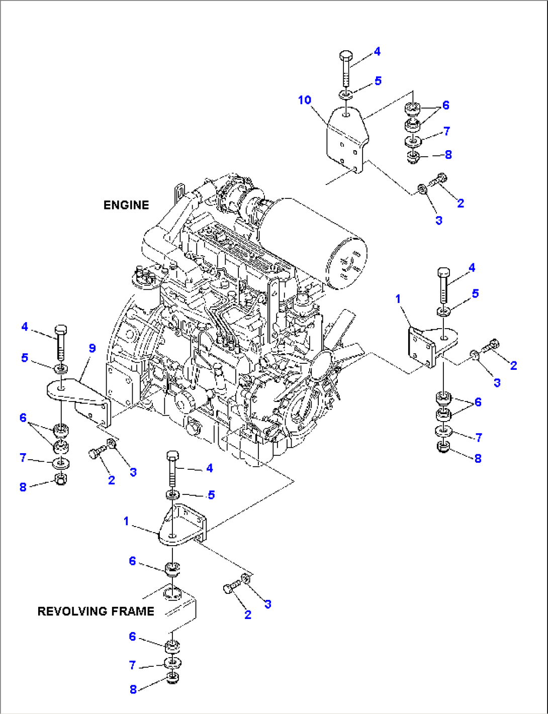 ENGINE MOUNTING PARTS