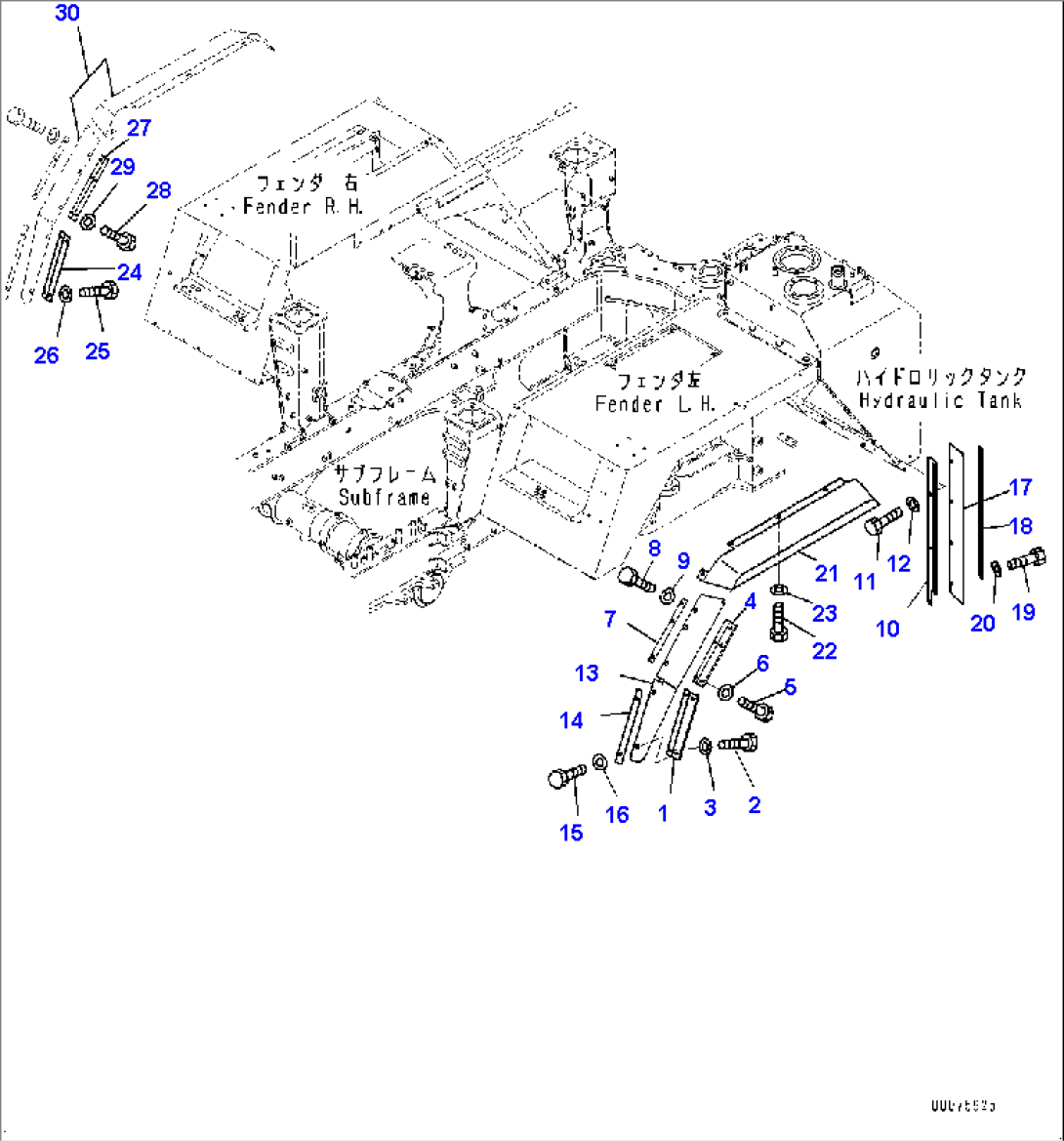 Upper Fender Mounting, Mudguard (1/2) (#2848-)