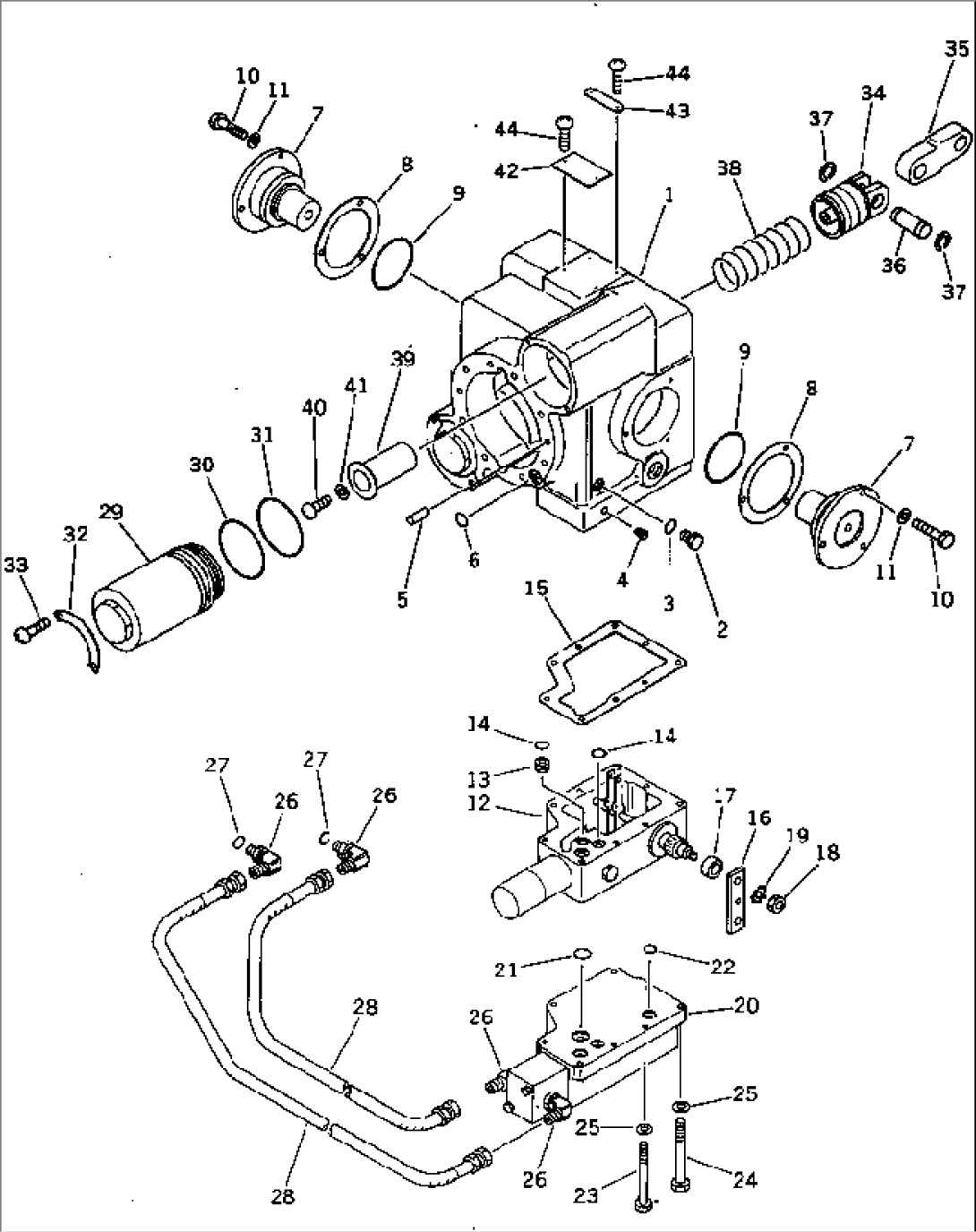 HYDRAULIC PUMP (FOR TRAVEL) (1/2)(#10011-10124)