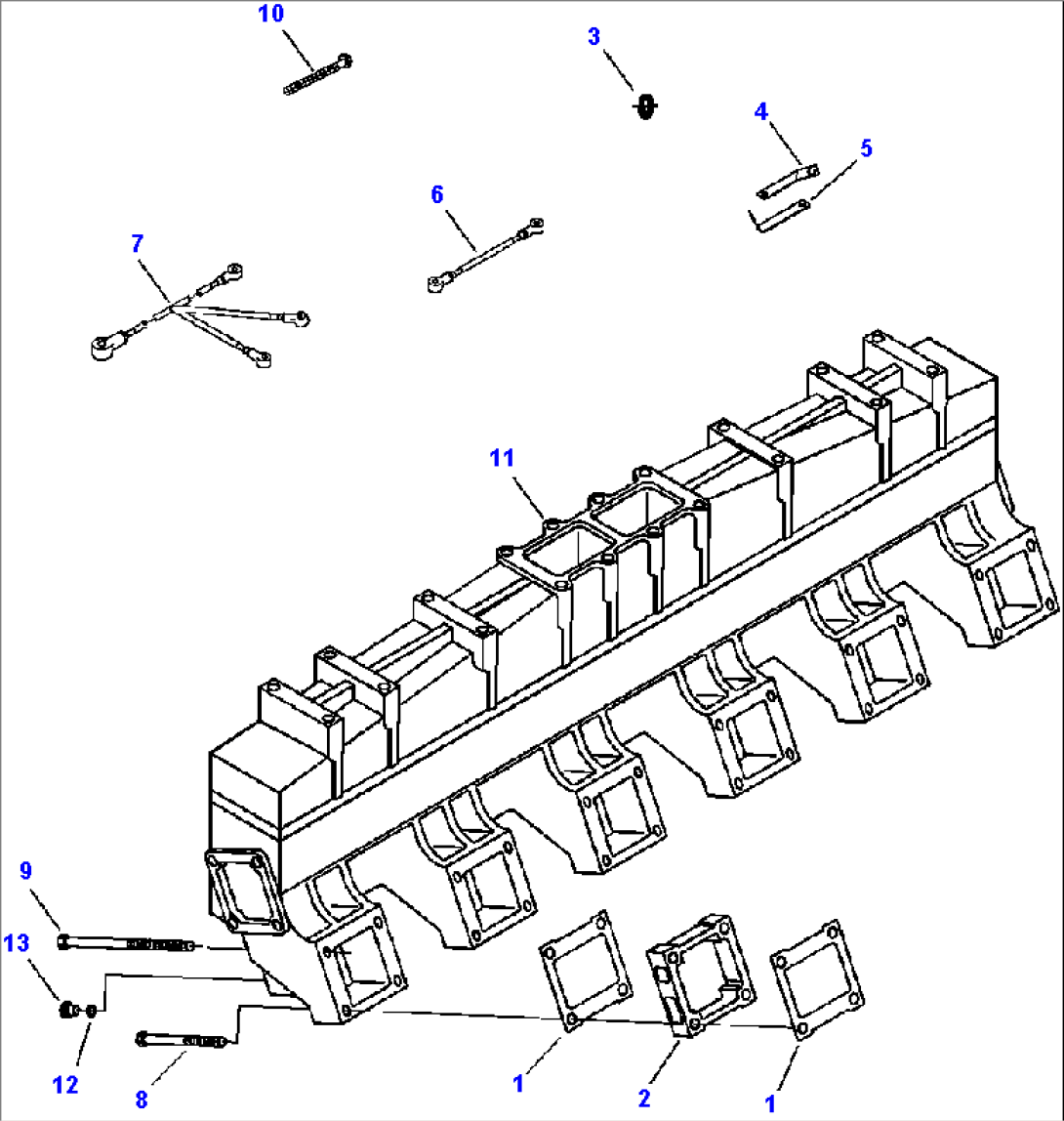 FIG. A1206-A7A3 AIR INTAKE MANIFOLD - ONE-PIECE MANIFOLD