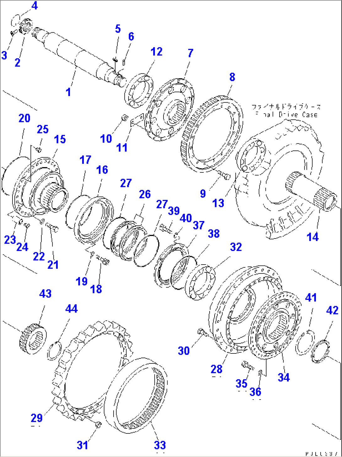 FINAL DRIVE GEAR AND SHAFT (1/2)
