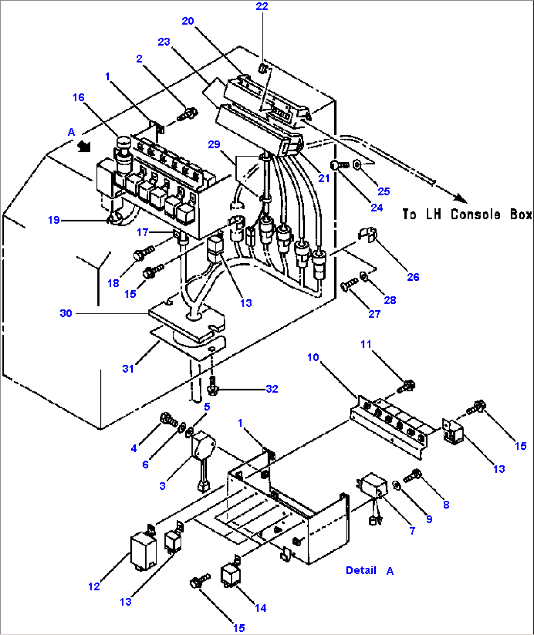 ELECTRICAL SYSTEM CONSOLE BOX, R.H.