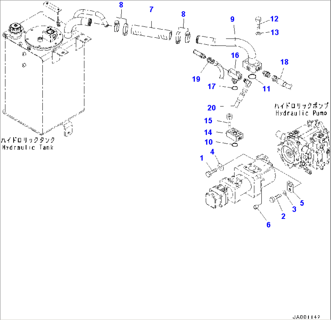 Hydraulic Pump, Hydraulic Pump Mounting (#75053-)