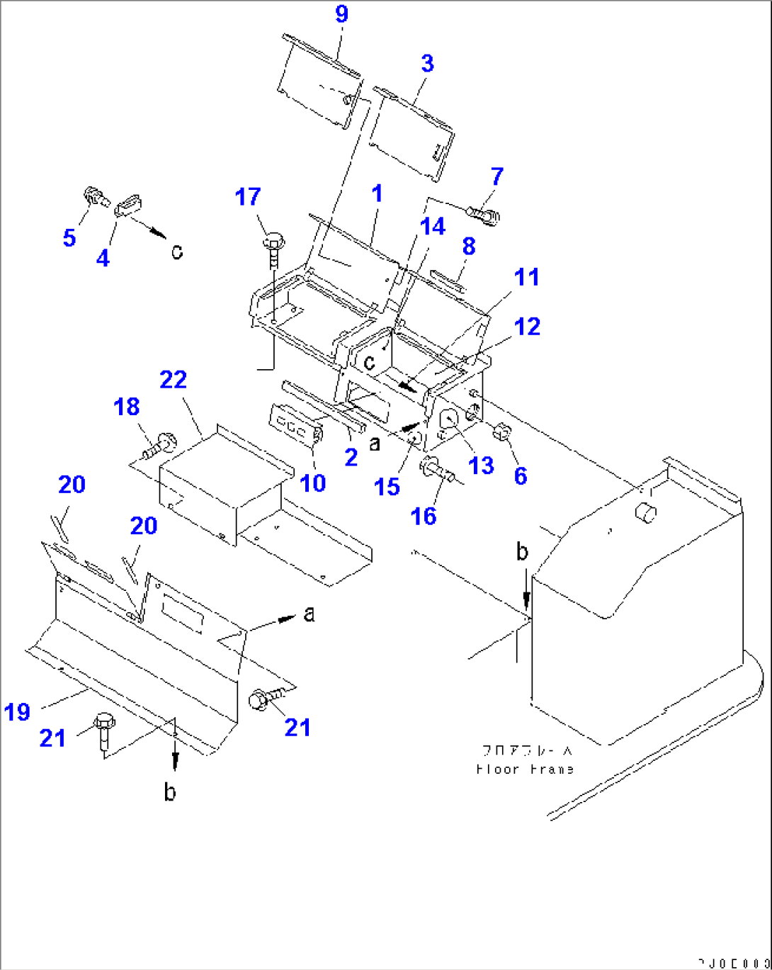 REAR CONSOLE BOX (WITH CAB)(#10001-11257)