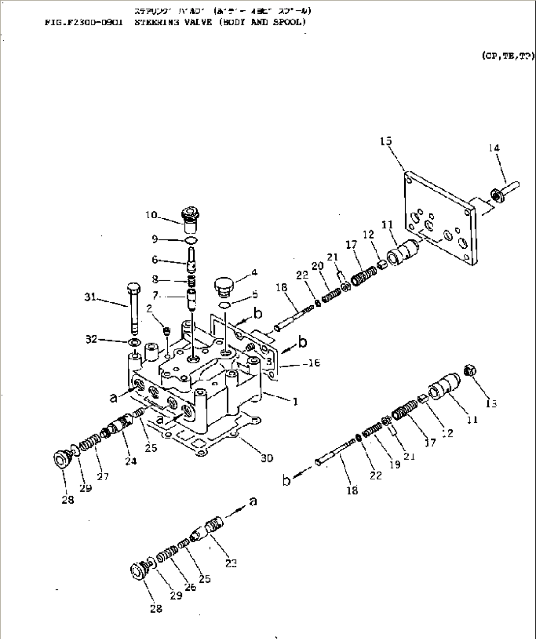 STEERING VALVE (BODY AND SPOOL)(#3001-)