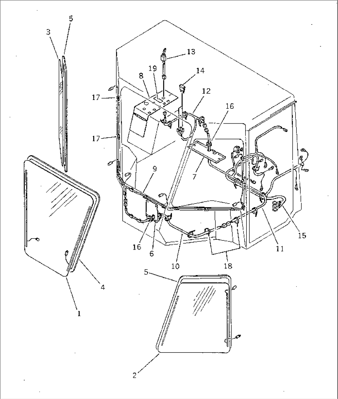 DEFROSTER GLASS (FOR 2-PERSONS CAB)