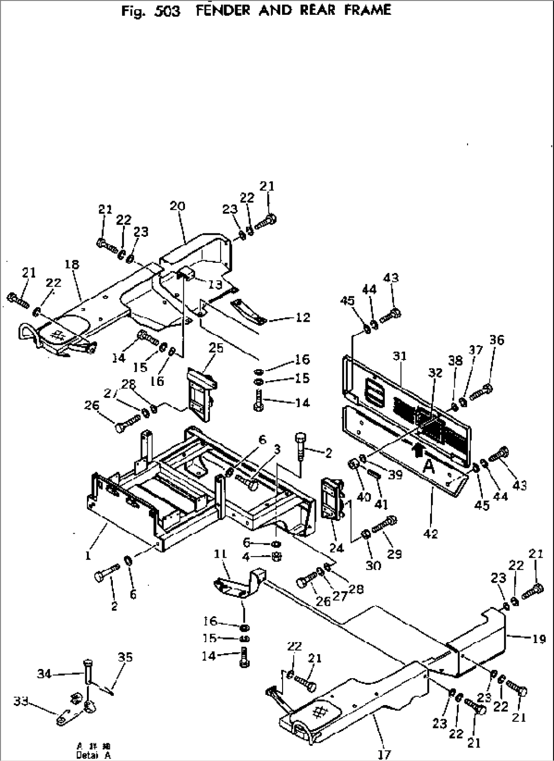 FENDER AND REAR FRAME