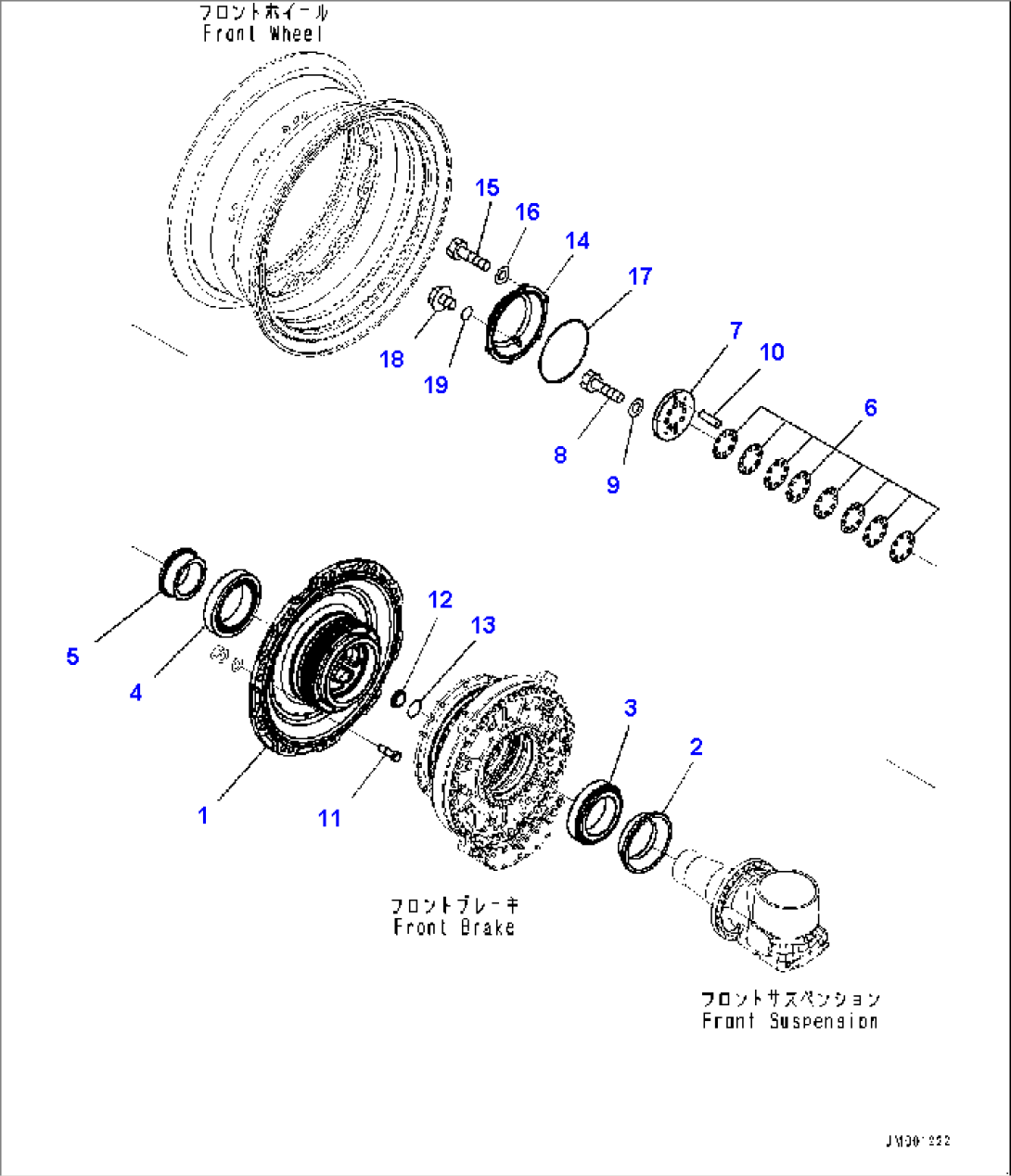 Front Axle, Hub, R.H. (#8173-)