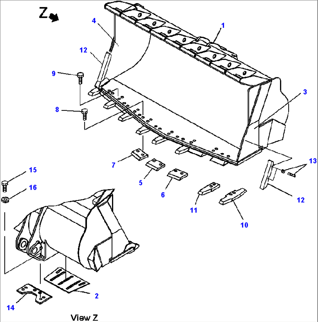 T4120-01A2B BUCKET, 13 CUBIC METERS WITH KVX