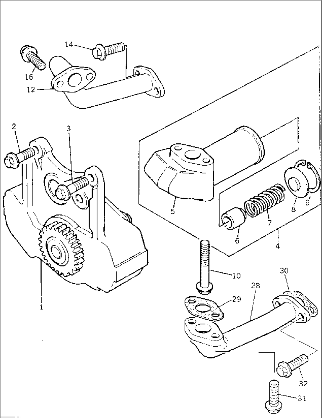 LUBRICATING OIL PUMP AND DELIVERY HOUSING(#U514645U-)