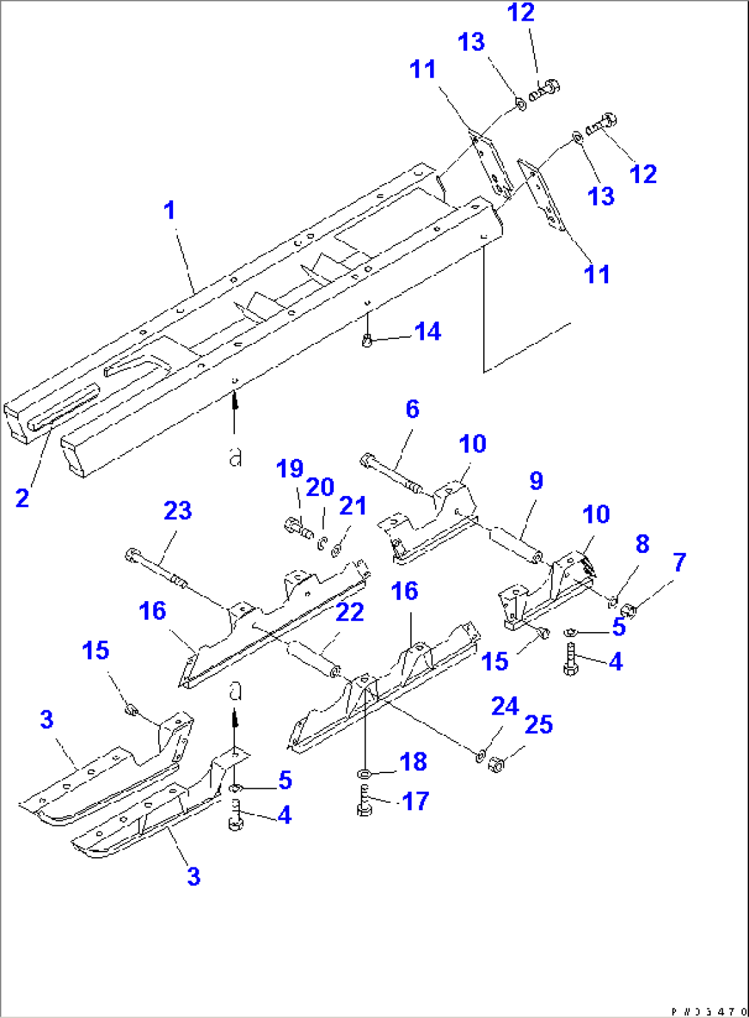 TRACK FRAME (WITH SEPARATE TYPE TRACK ROLLER GUARD)(#41237-)