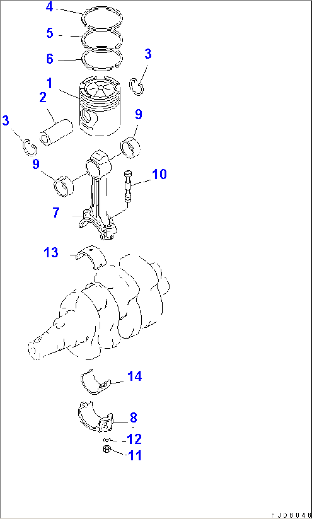 PISTON AND CONNECTING ROD(#26691-)