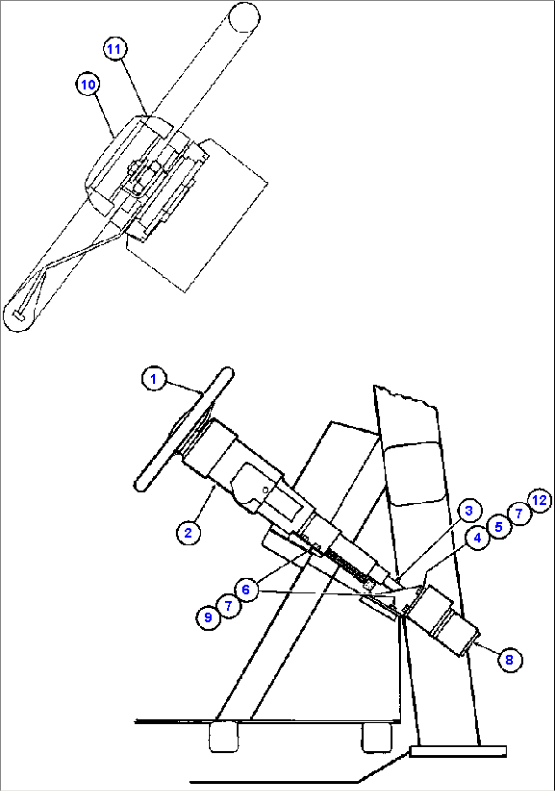 STEERING COLUMN & CONTROL VALVE INSTL