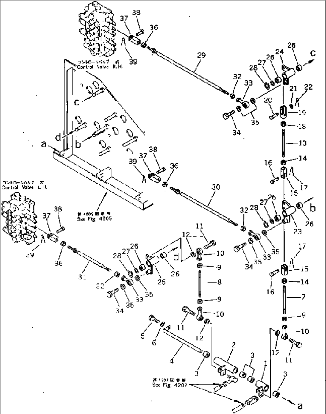 WORK EQUIPMENT CONTROL LINKAGE (FOR BOOM¤ BUCKET) (2/2)