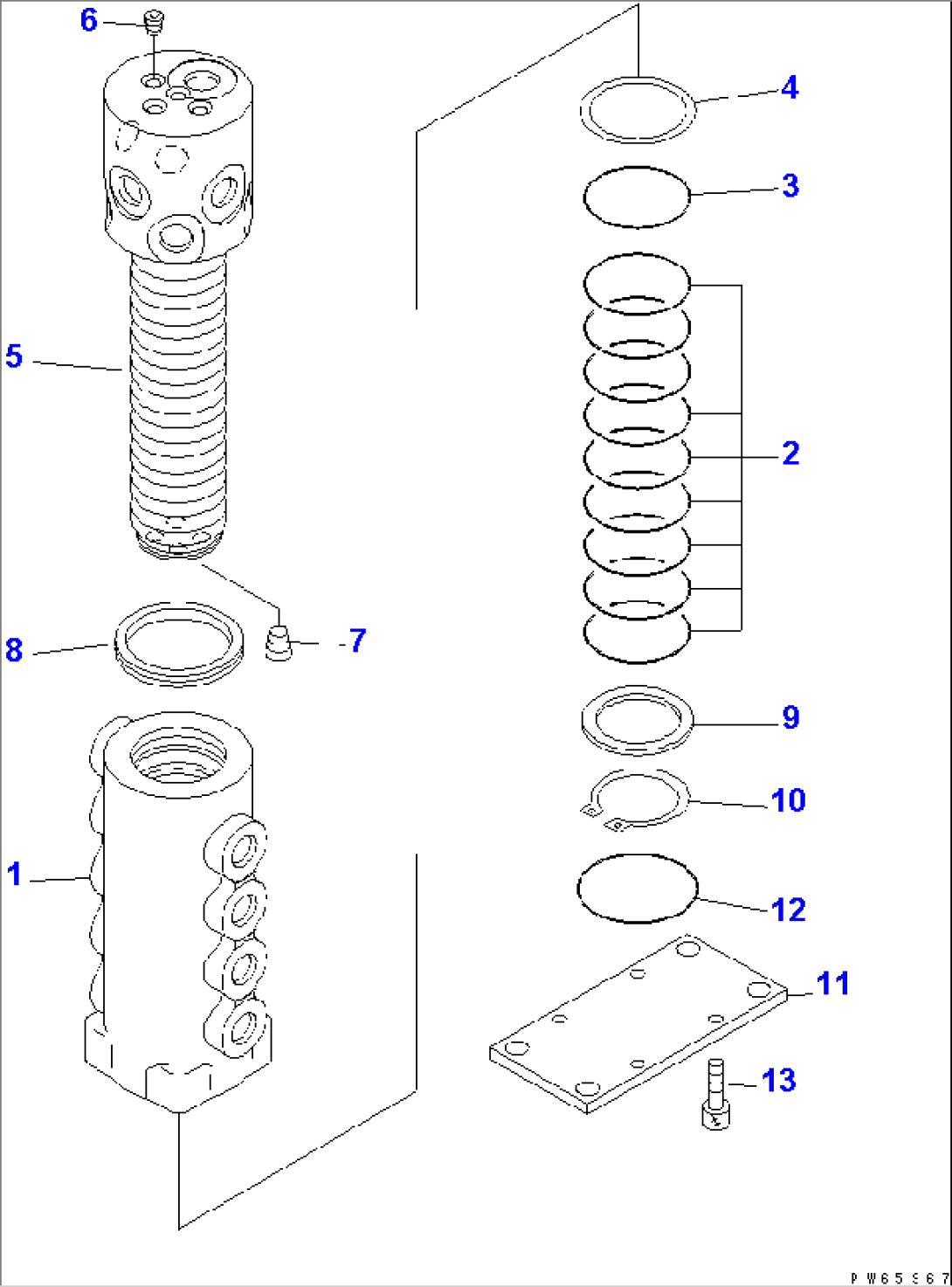 SWIVEL JOINT (INNER PARTS) (VARIABLE GAUGE SPEC.)