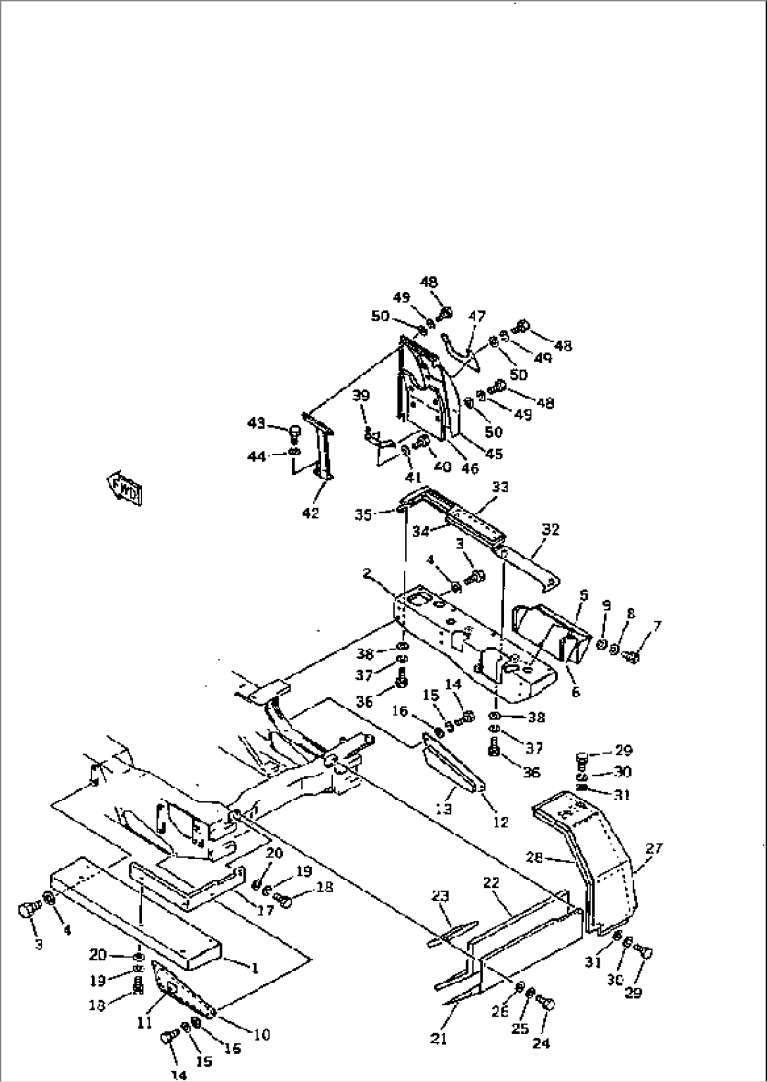 FENDER AND REAR COVER (NOISE SUPPRESSION FOR EC)(#80338-)