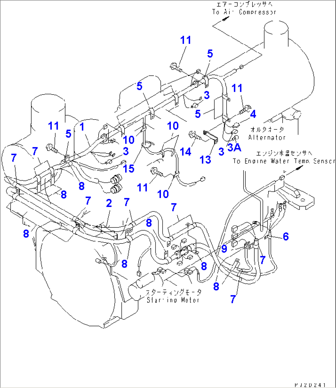 REAR HARNESS (ENGINE HARNESS)(#51001-51074)