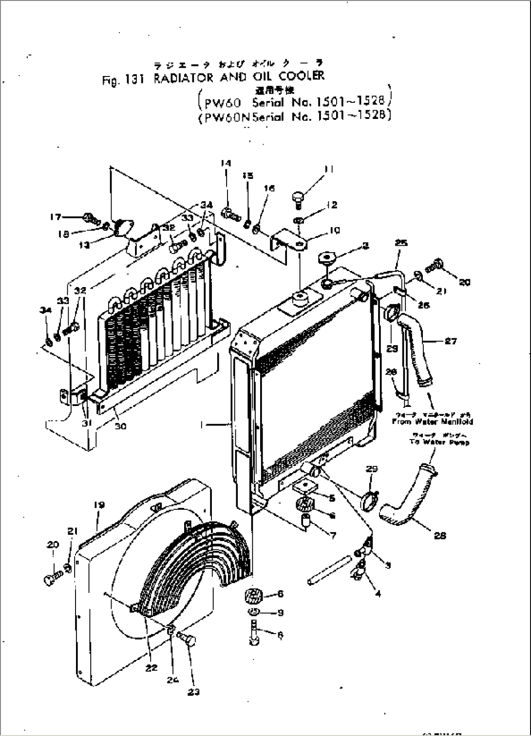 RADIATOR AND OIL COOLER(#1501-1528)
