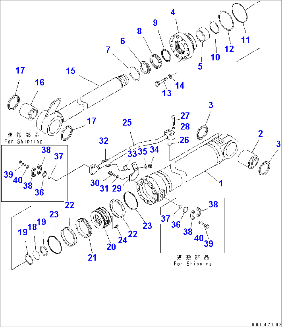 DUMP CYLINDER(#55001-)