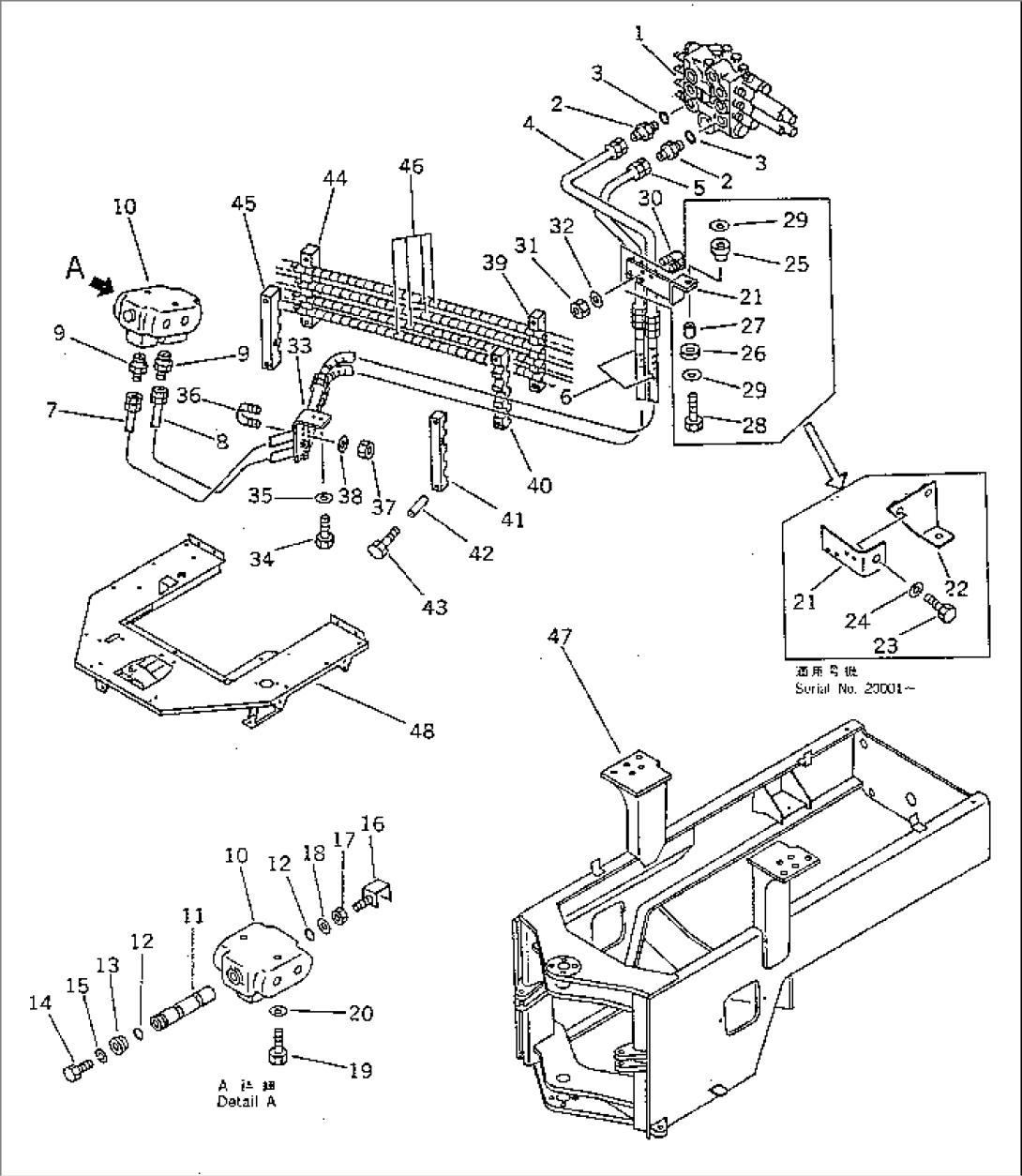 HYDRAULIC PIPING (1/2) (FOR S.P.A.P.)(#.-)