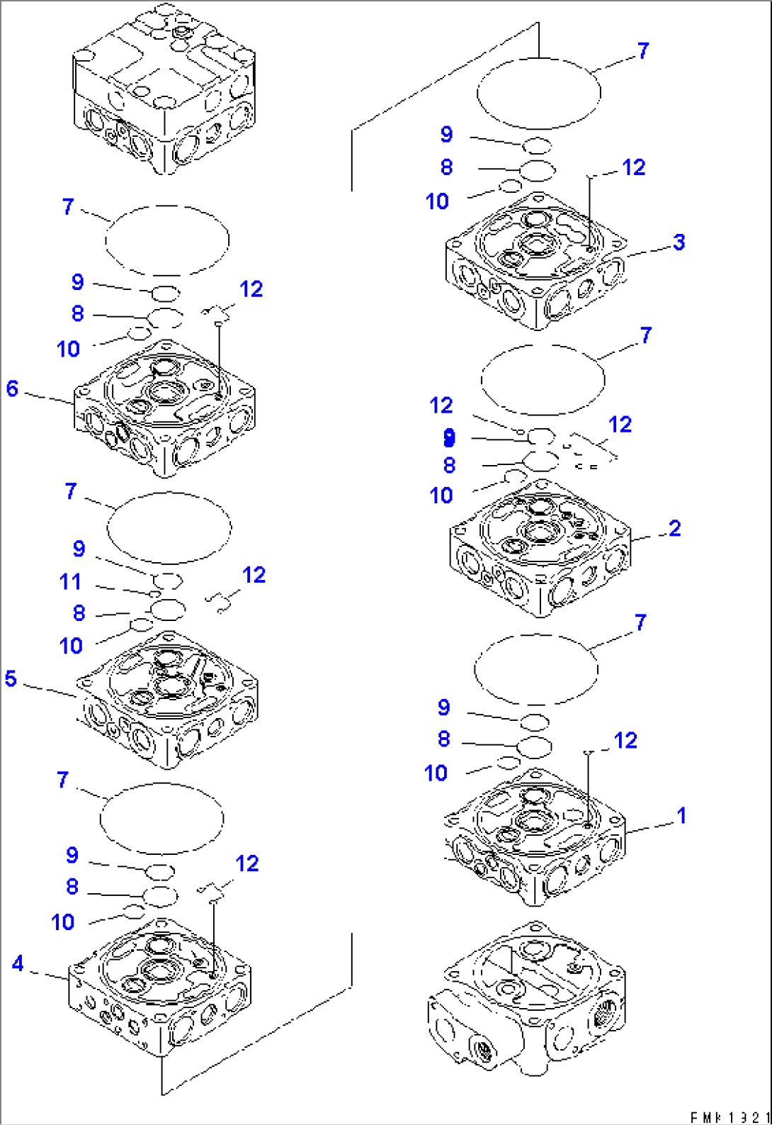 MAIN VALVE (7-VALVE) (1/13)