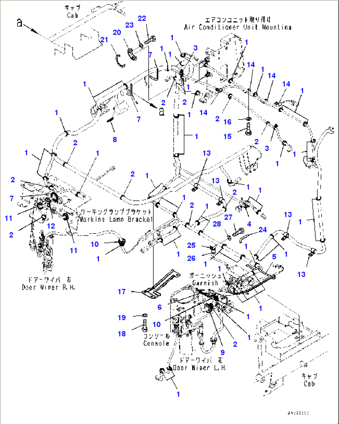 Cab, Wiring Harness Mounting (#95001-)