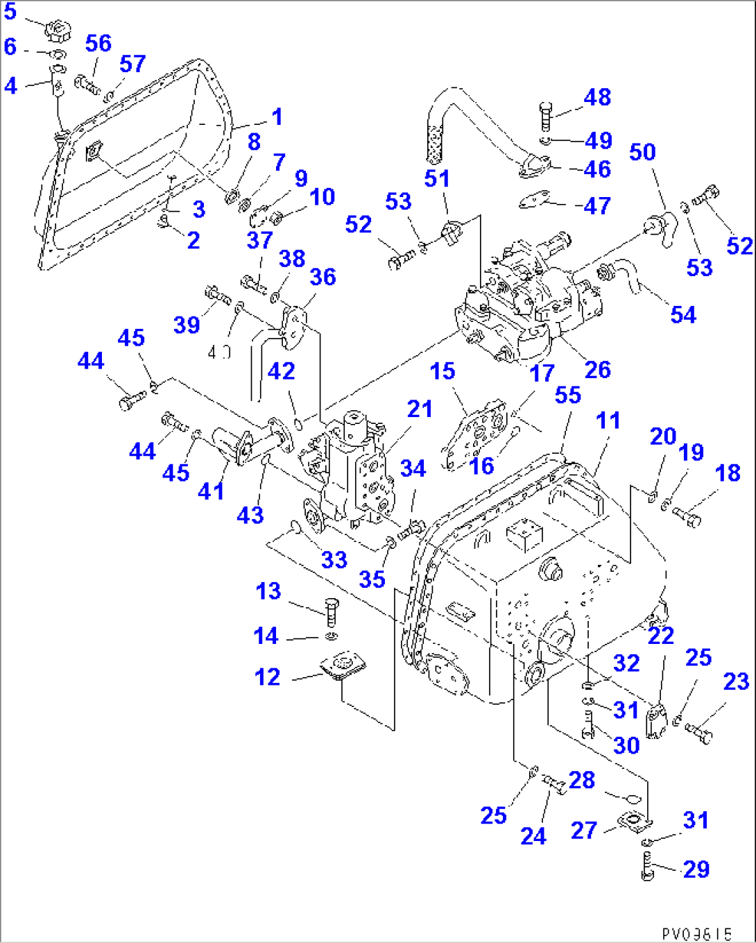 HYDRAULIC TANK AND VALVE (1/2) (FOR MULTI-PURPOSE BUCKET)(#9001-)