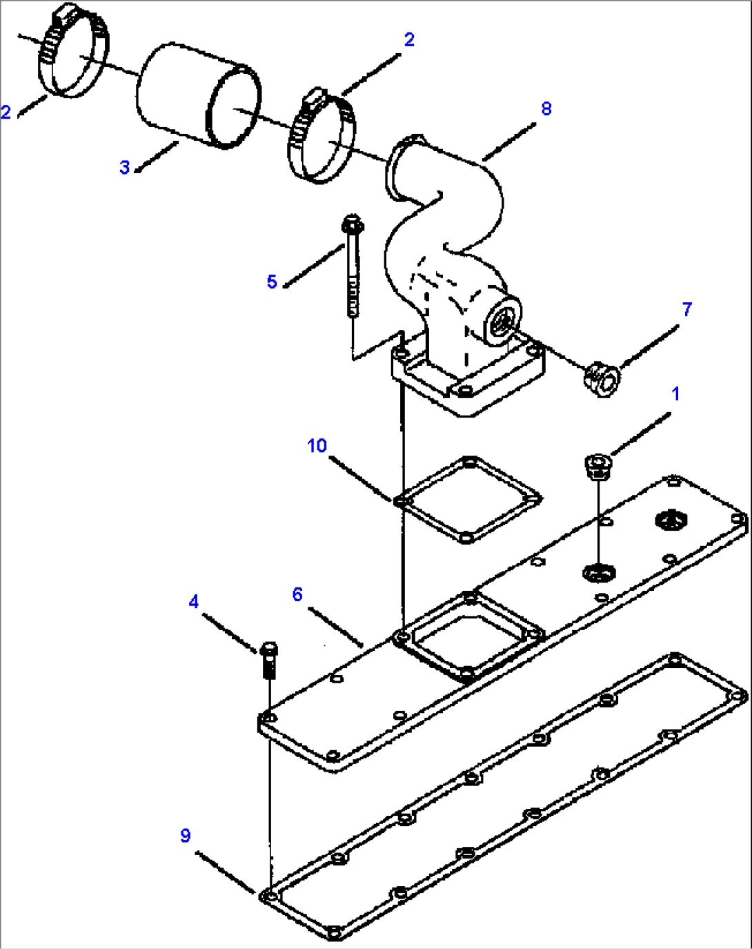 FIG. A1206-A2A4 TURBOCHARGER LOCATION
