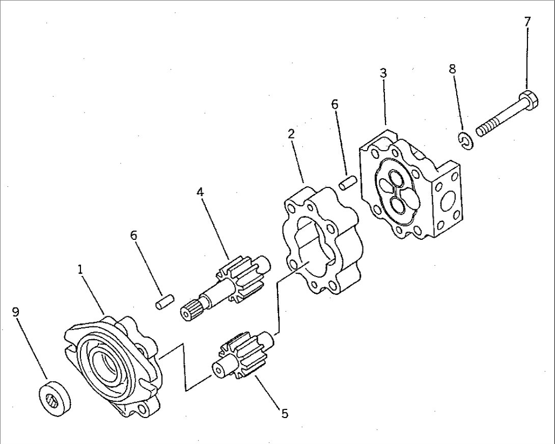 HYDRAULIC PUMP (TORQFLOW TRANSMISSION)(#10001-19999)