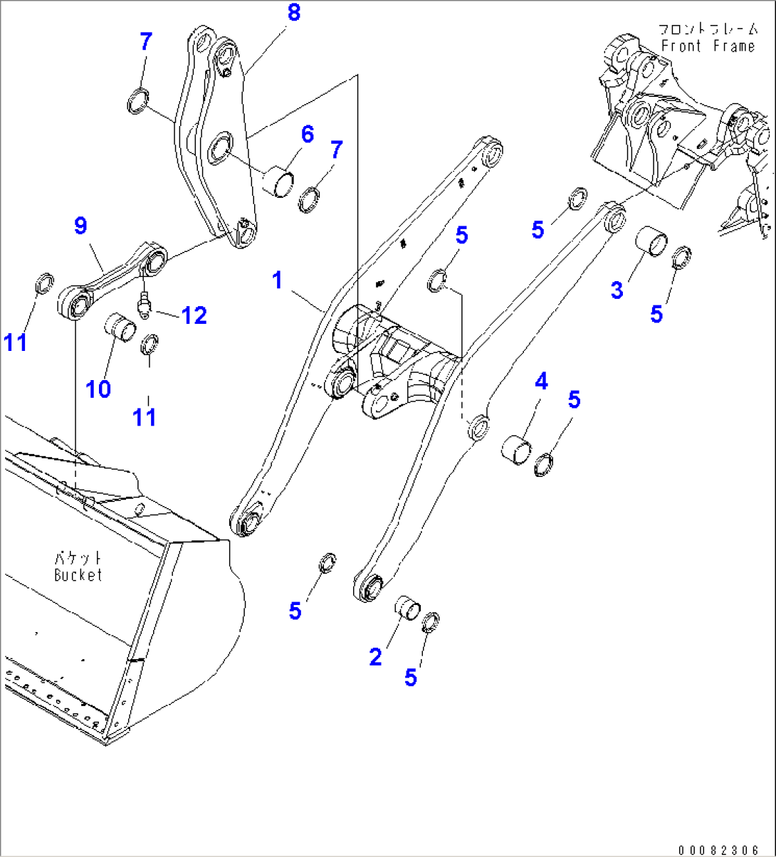 LIFT ARM AND BELL CRANK (FOR AUTO GREASE)(#85001-90119)