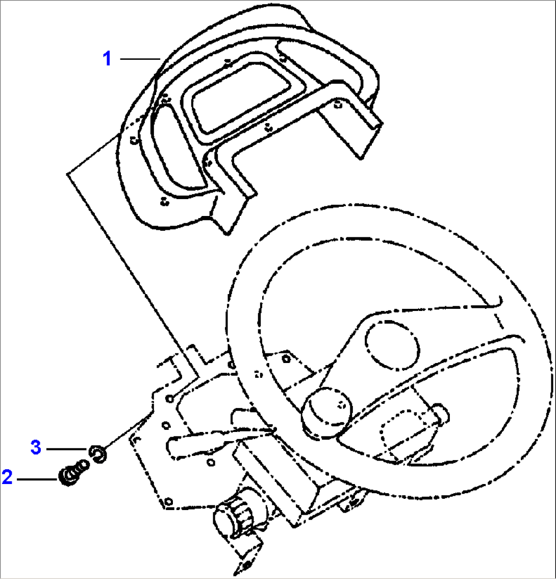 FIG. K4220-01A0 STEERING CONSOLE - STEERING WHEEL AND COLUMN MOUNTING