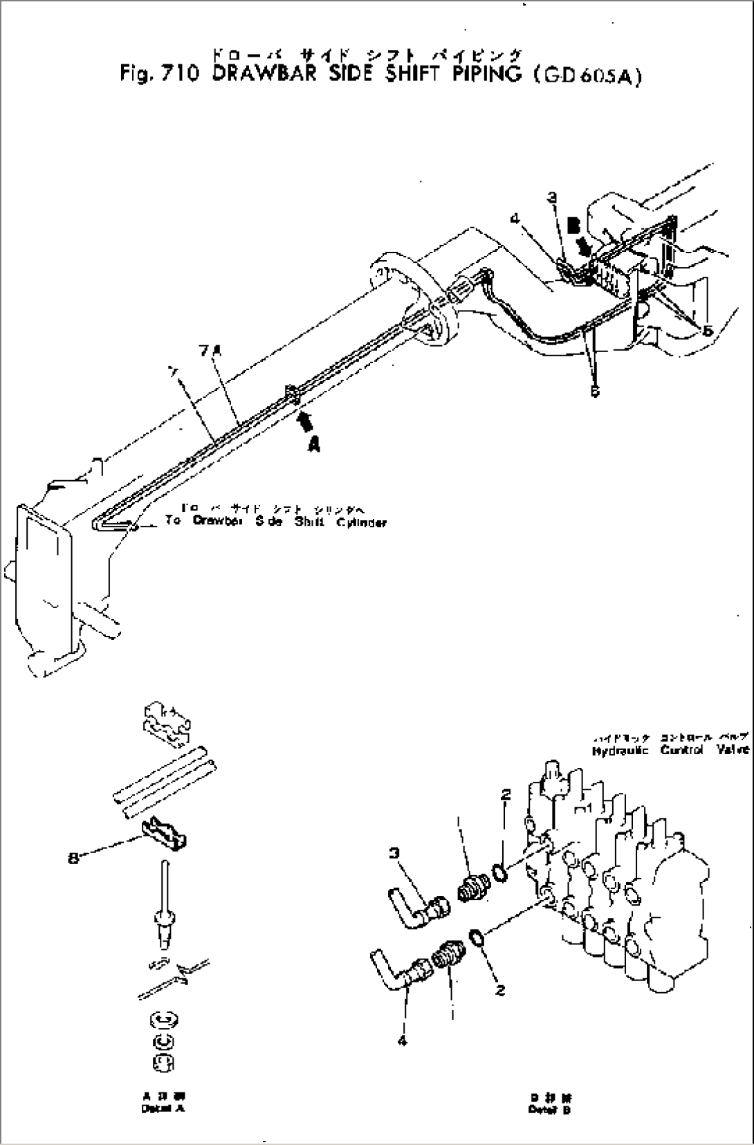 DRAWBAR SIDE SHIFT PIPING