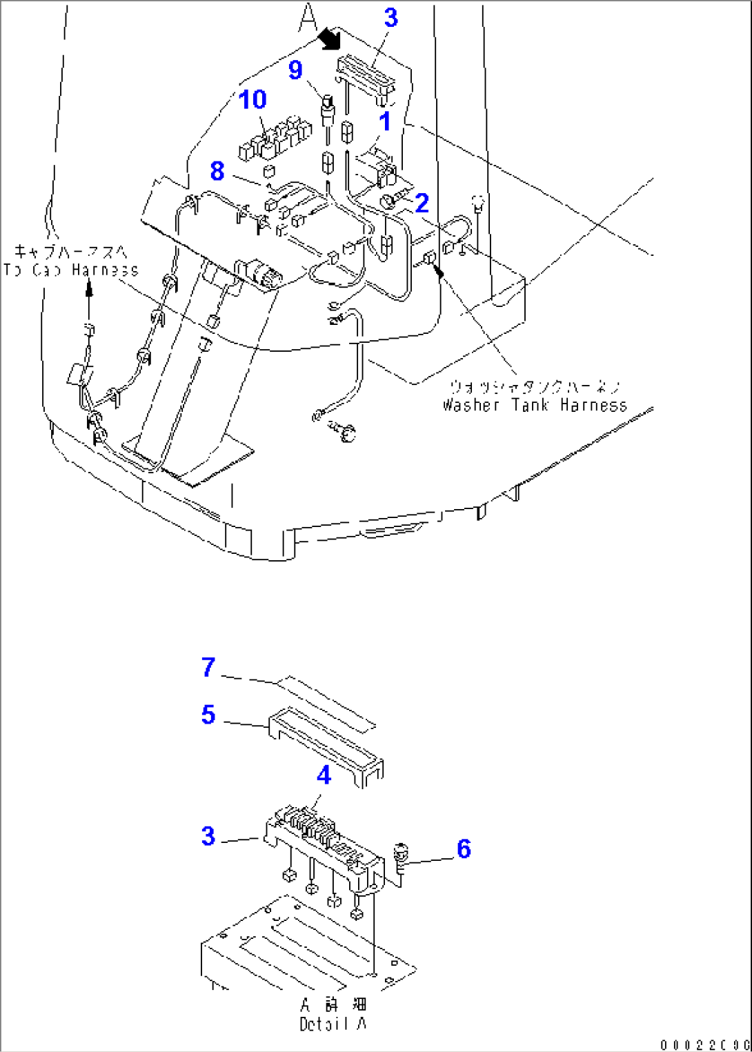 CAB ELECTRICAL (WITH CAB AND AIR CONDITIONER¤ WITH CAB AND HEATER)(#12001-12017)
