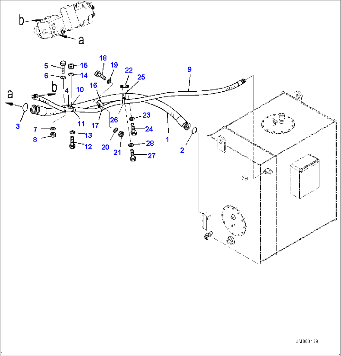 Steering Oil Piping, Pump Piping (1/2) (#80138-)