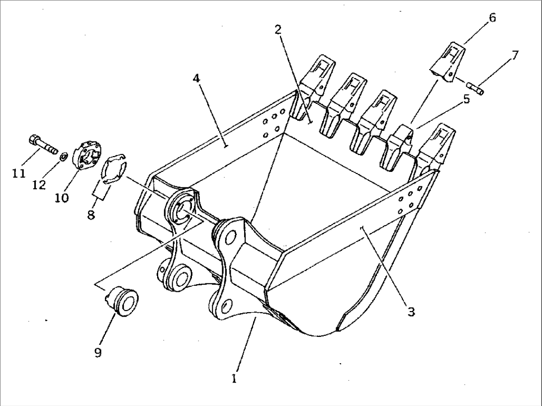 BUCKET 1.2M3¤ 1340MM (HORIZONTAL PIN TYPE)