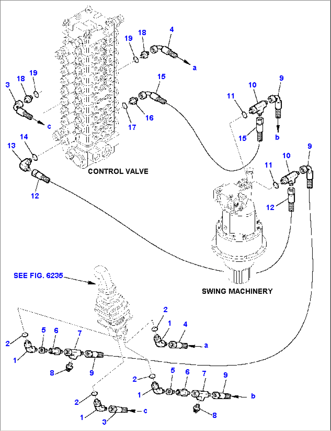 HYDRAULIC PIPING (ARM AND SWING PPC VALVE LINE) (2/2)