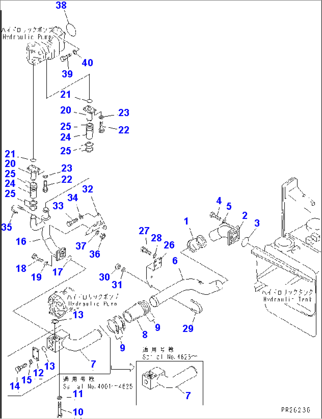 BRAKE COOLING PIPING (1/5) (SUCTION LINE)