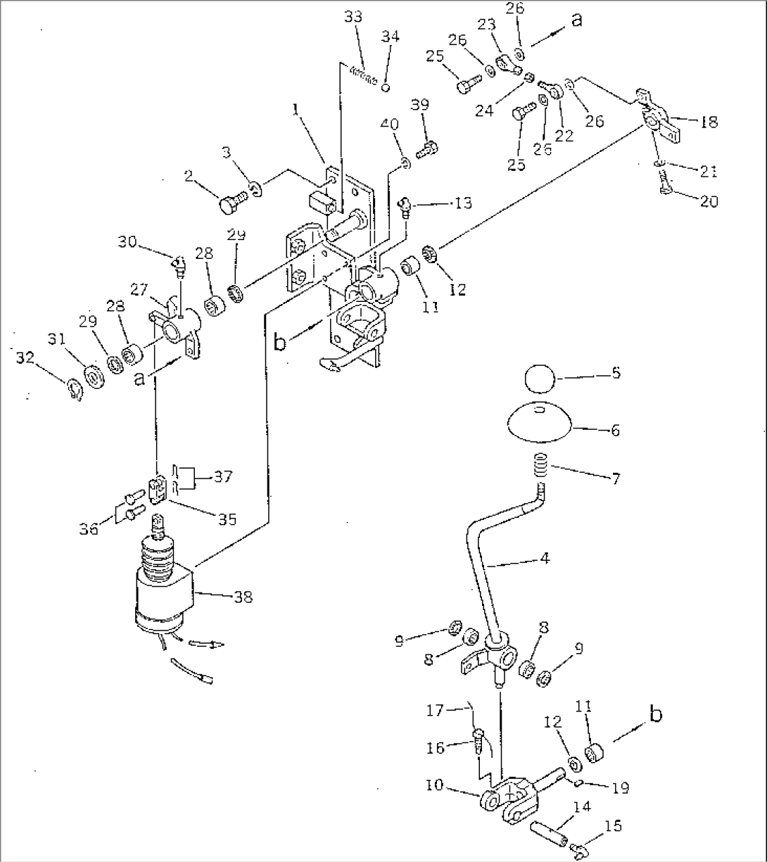 BUCKET CONTROL LEVER