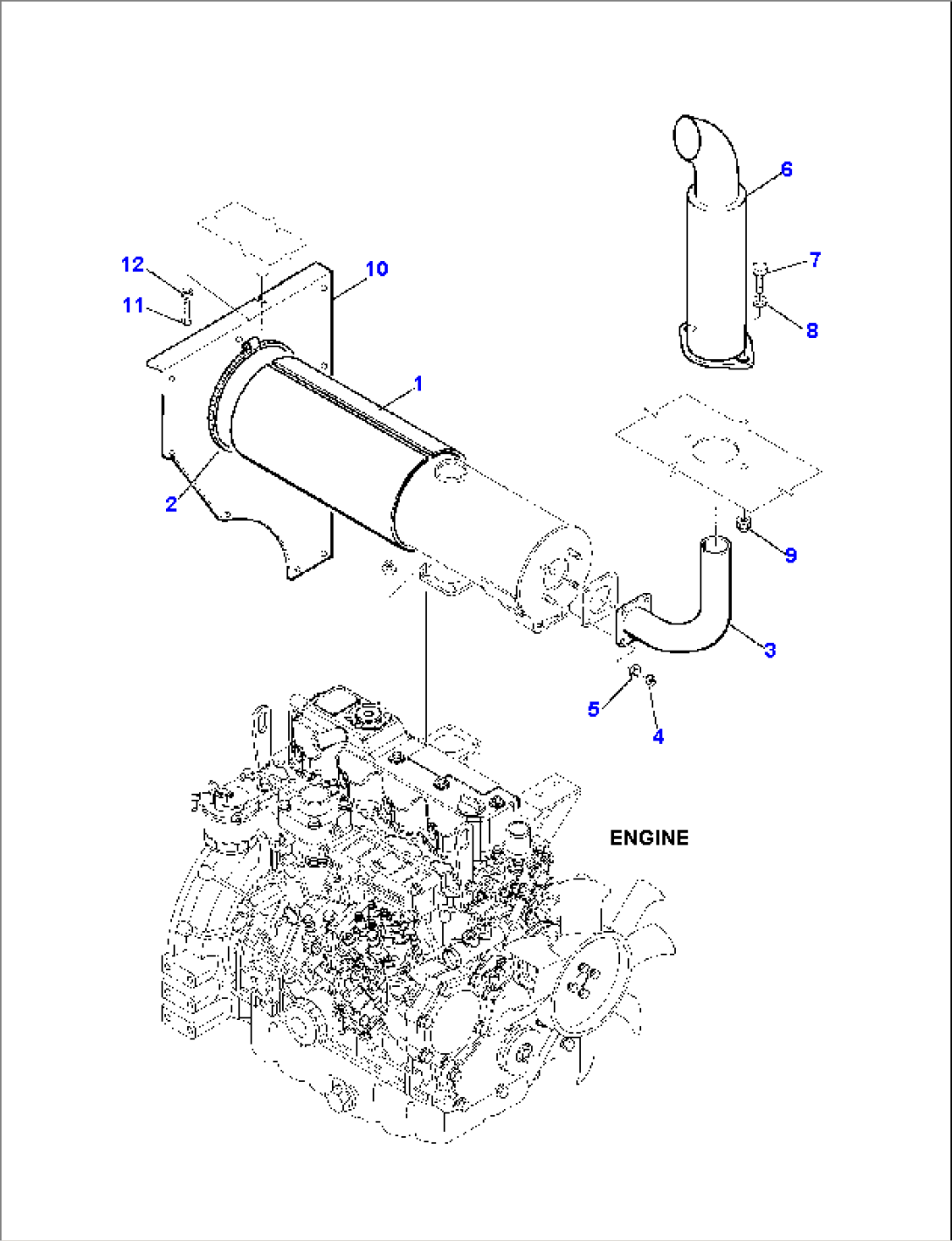 MUFFLER AND PIPING