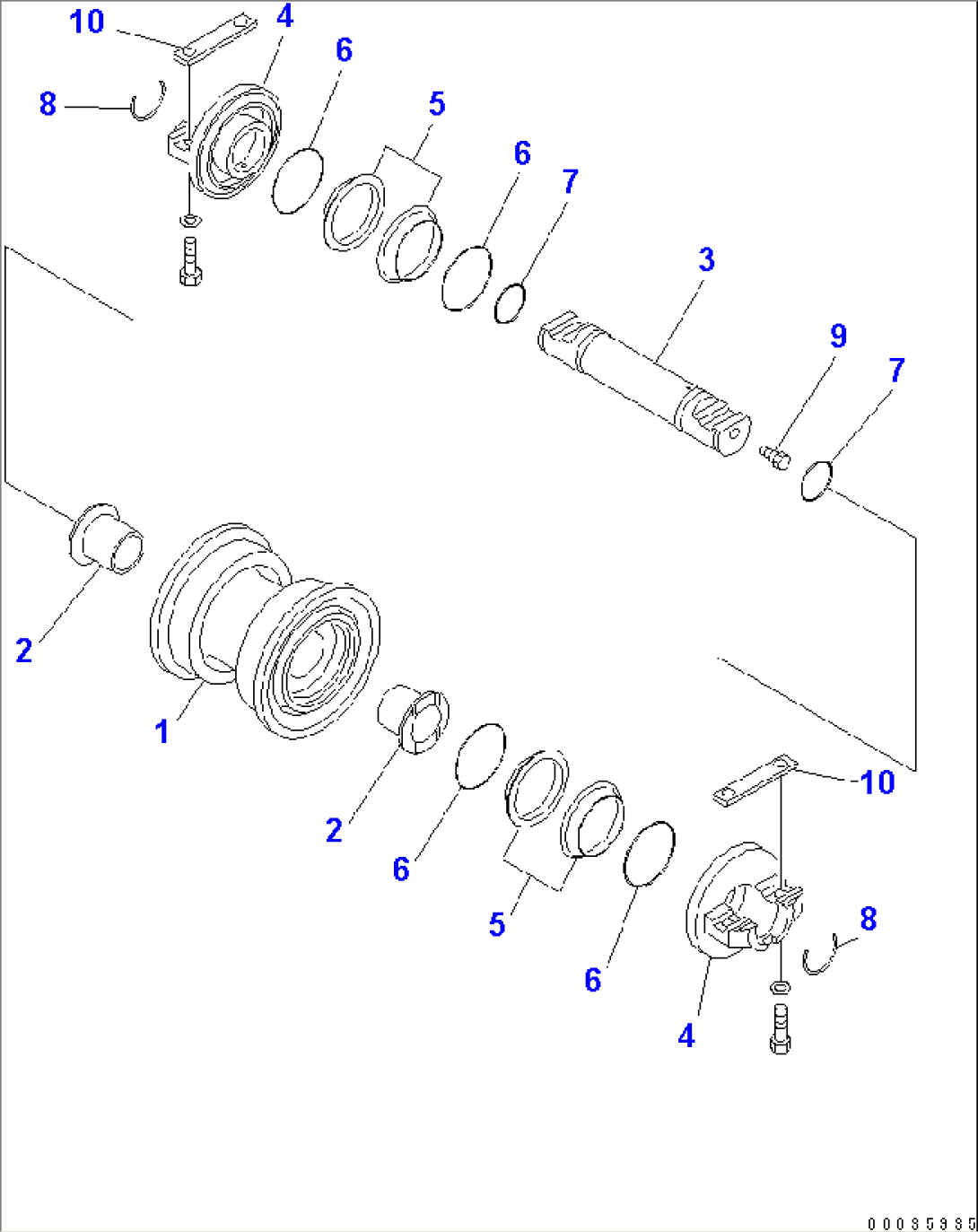TRACK ROLLER (SINGLE) (FOR LONG TRACK)