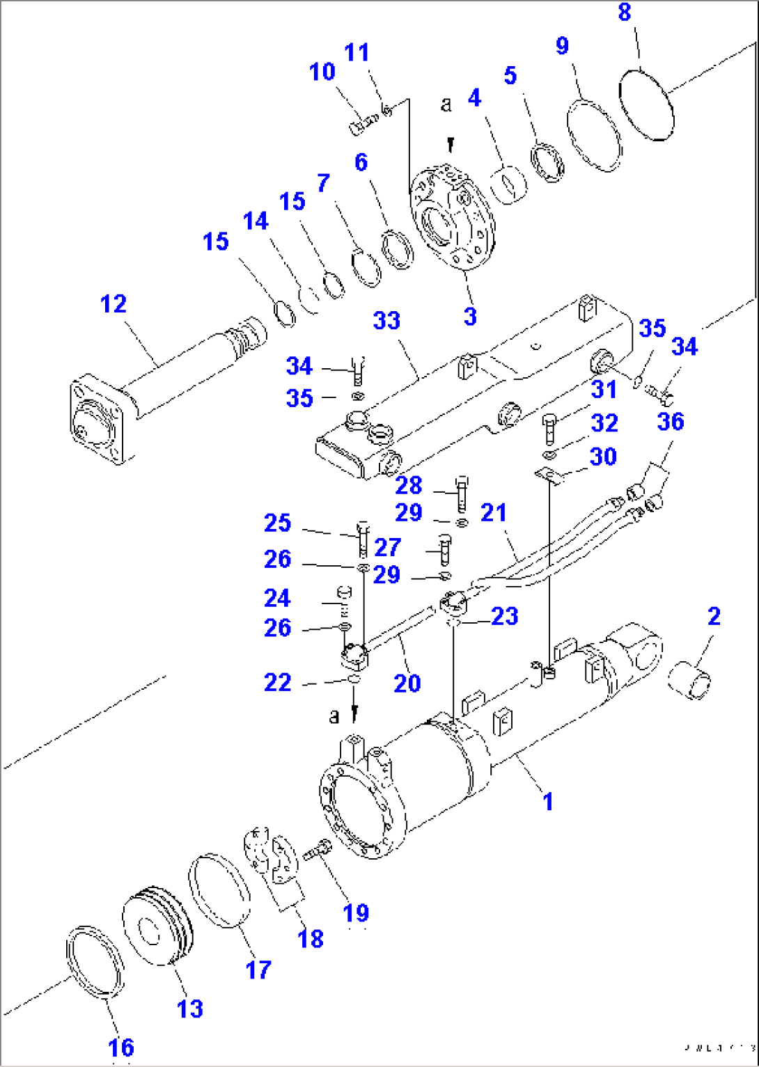 BLADE TILT CYLINDER (FOR PITCH DOZER)(#61093-)