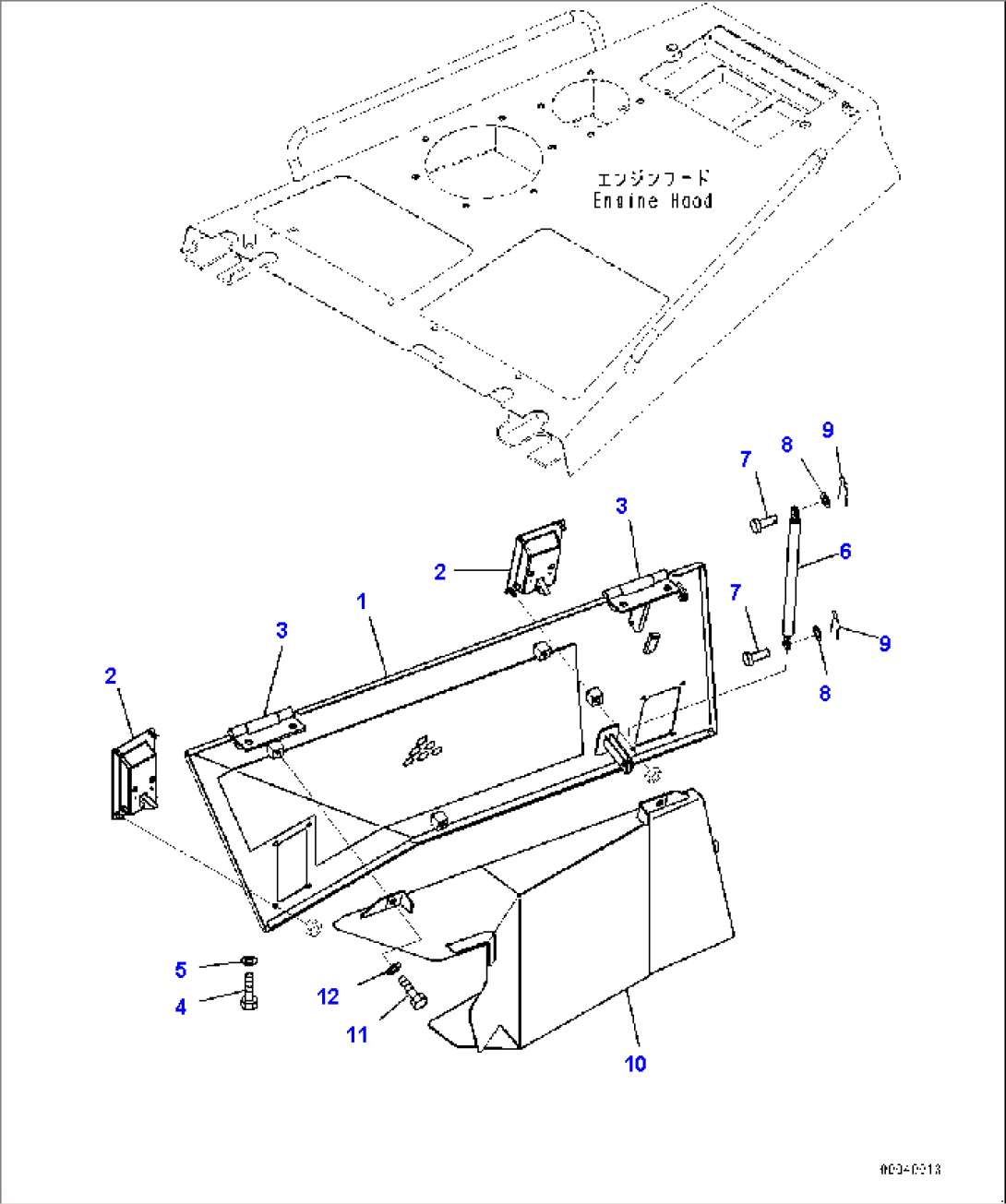Engine Hood and Side Cover Group, Hood Side Cover (2/2) (#11609-11968)