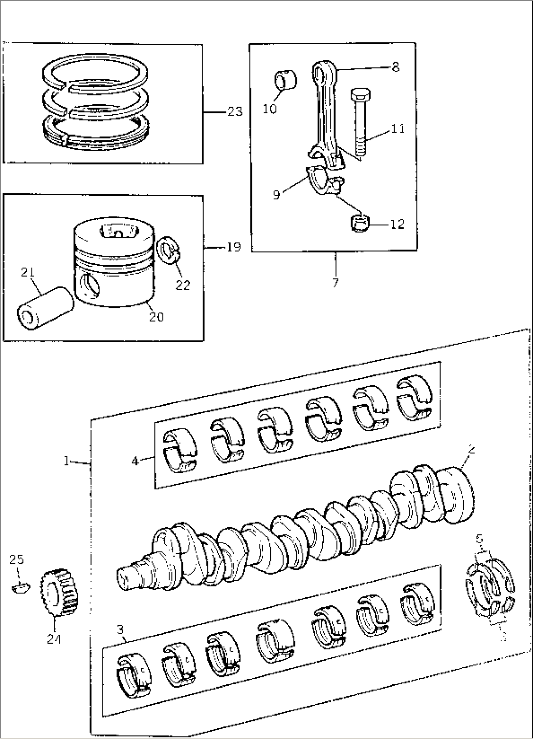 CRANKSHAFT¤ PISTONS AND CONNECTING RODS (1/2)