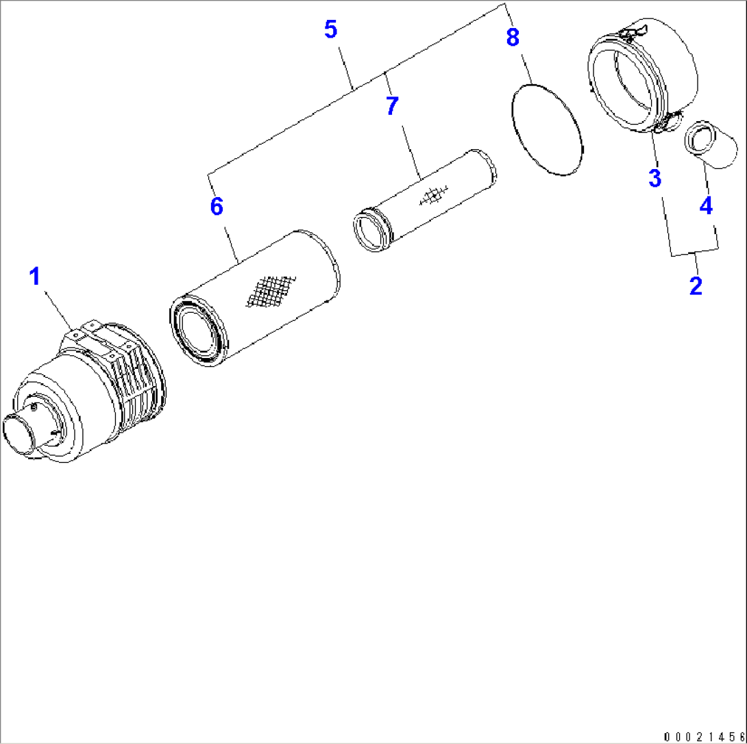 AIR CLEANER (FOR AIR INTAKE EXTENSION AND EXTENSION WITH PRE-CLEANER)(#12001-)