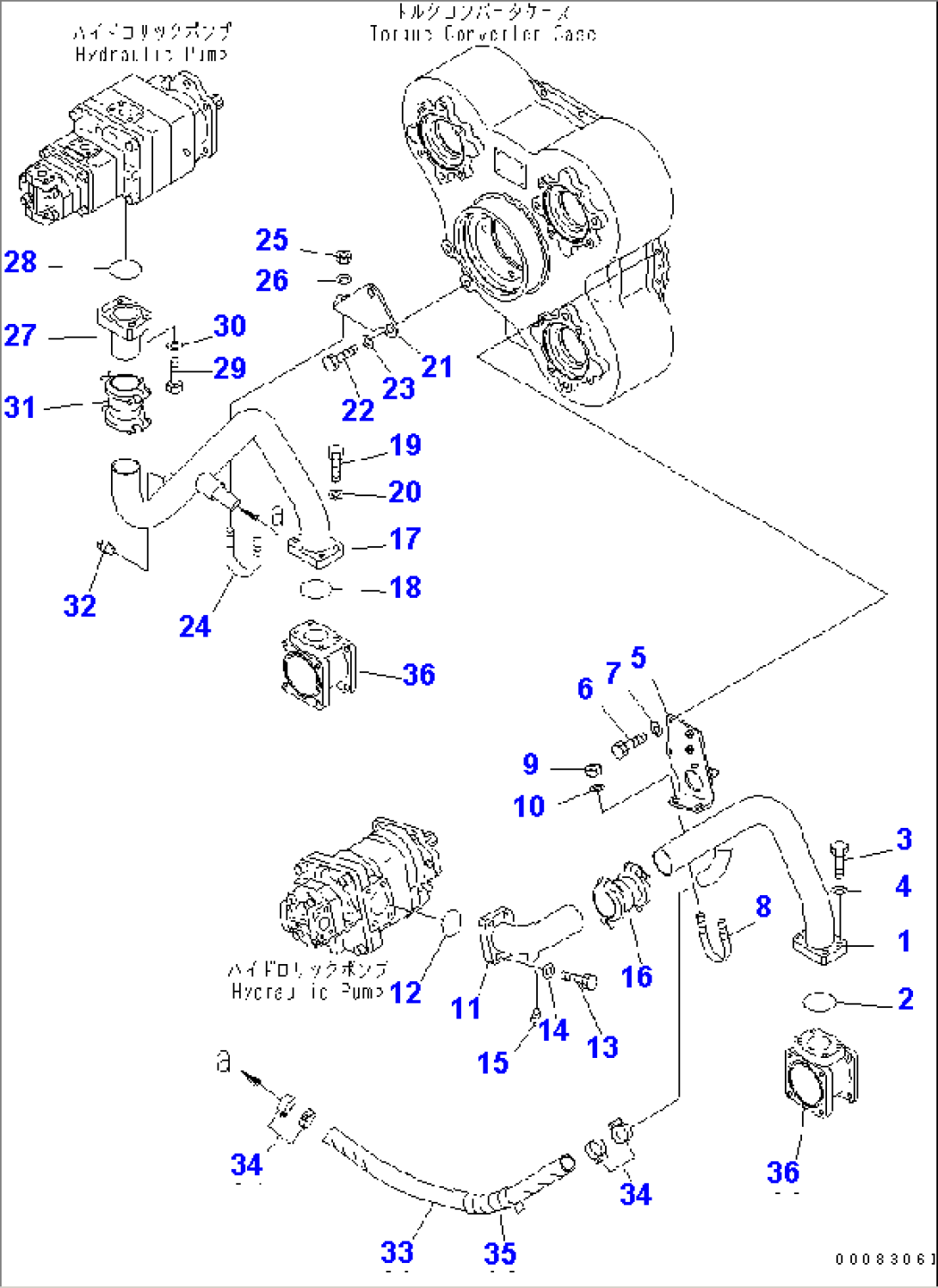 HYDRAULIC PIPING (PUMP TO TRANSMISSION) (1/2)