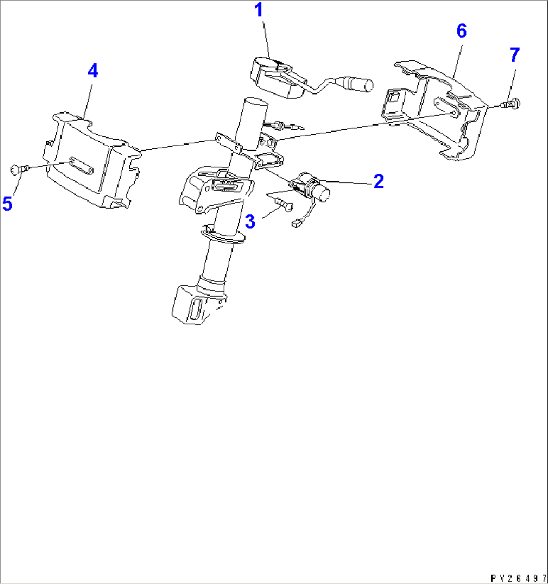 FLOOR SUB (STEERING COLUMN)(SWITCH)(#1425-)