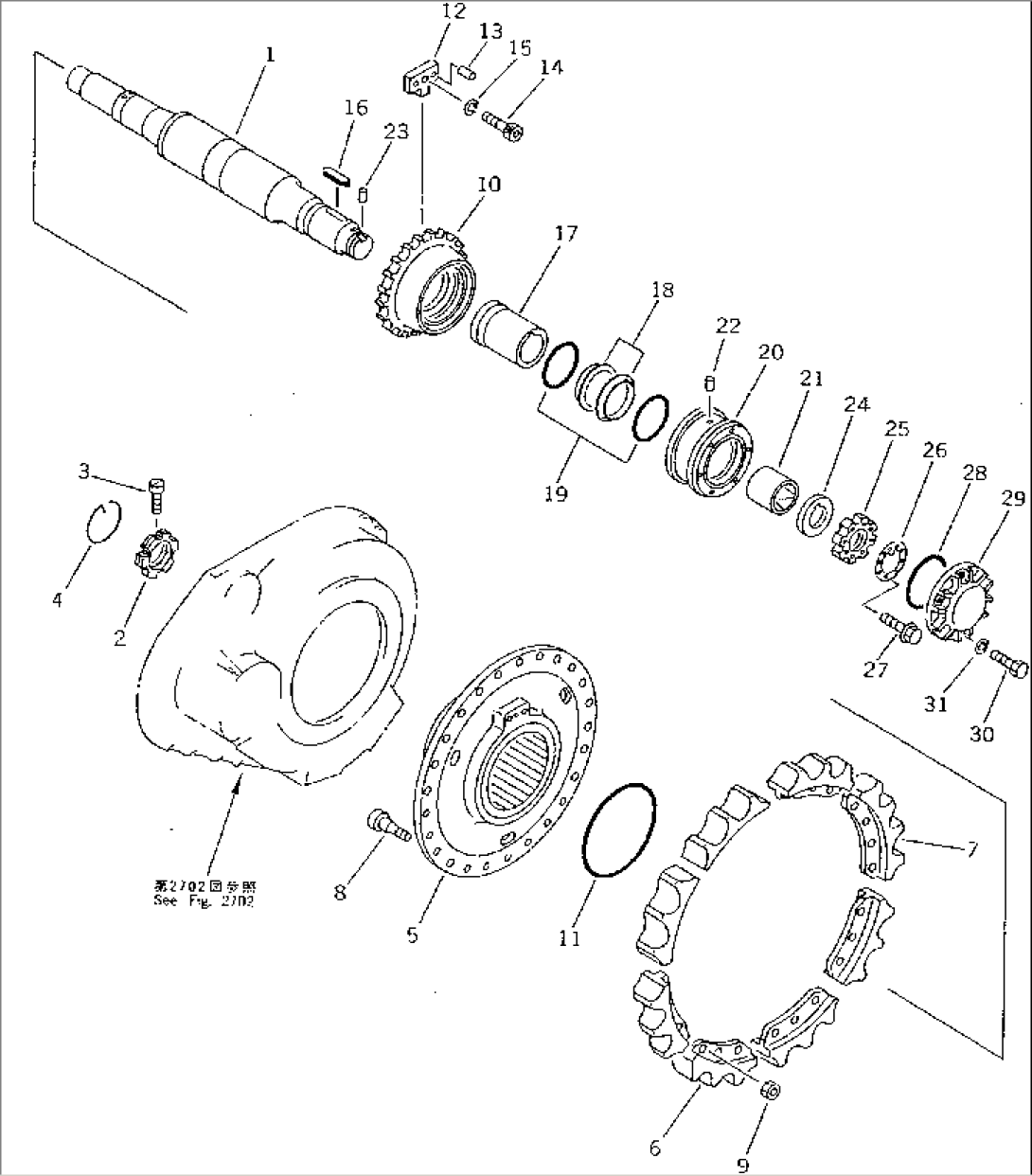 SPROCKET AND SHAFT