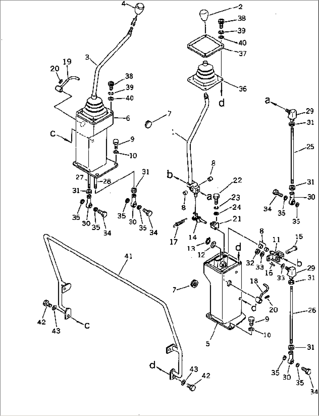 WORK EQUIPMENT CONTROL LEVER (USA SPEC.)